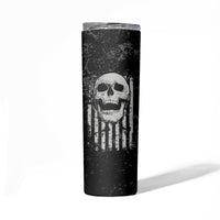 IDGAF Flag Skull Skinny Tumbler - Wonder Print Shop