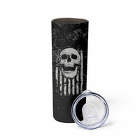 IDGAF Flag Skull Skinny Tumbler - Wonder Print Shop