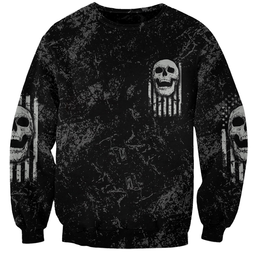 IDGAF Flag Skull Sweatshirt - Wonder Print Shop