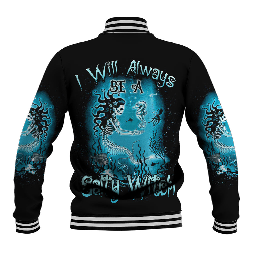 Salty Witch Mermaid Halloween Baseball Jacket - Wonder Print Shop