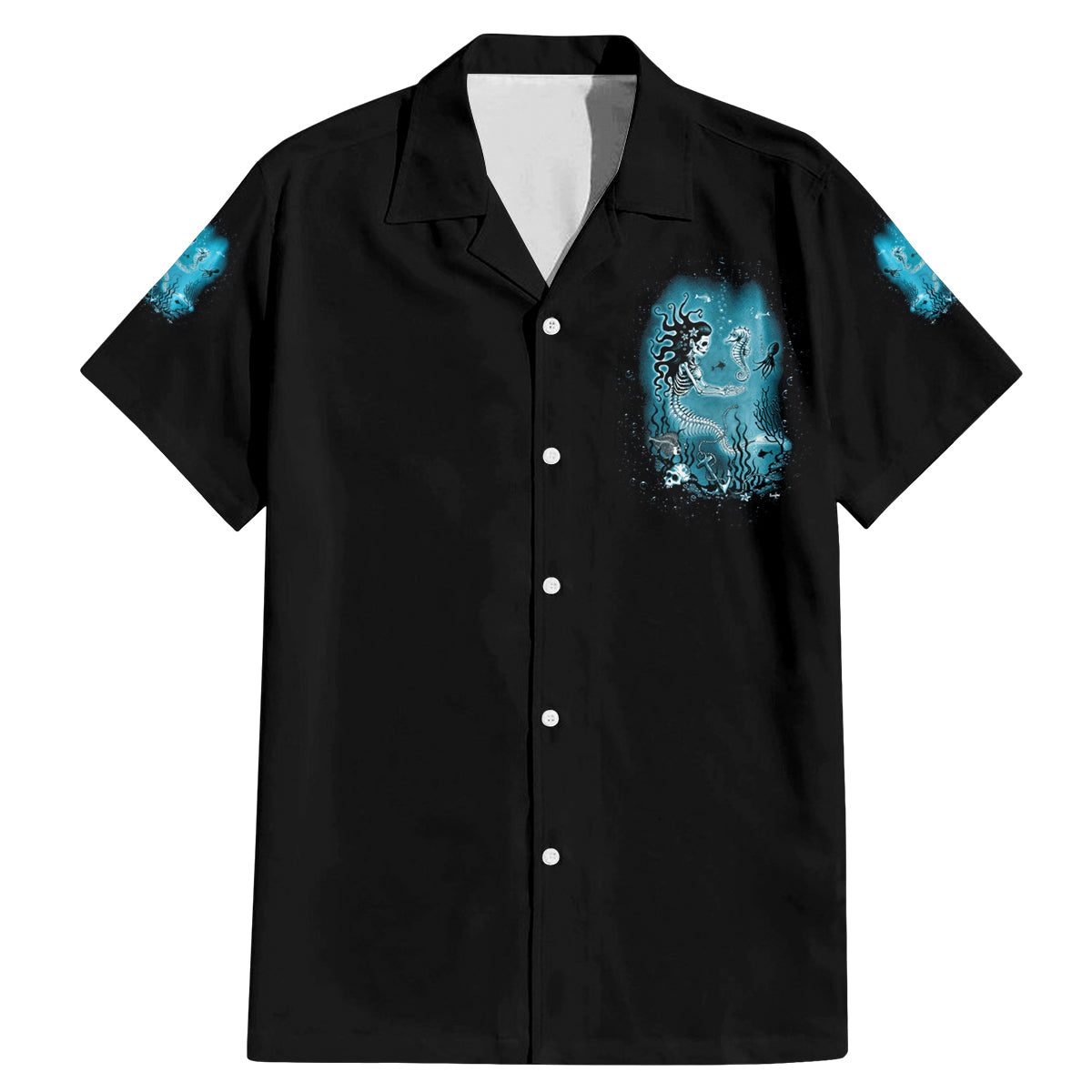 Salty Witch Mermaid Halloween Family Matching Mermaid Dress and Hawaiian Shirt - Wonder Print Shop