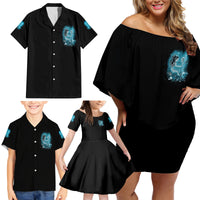 Salty Witch Mermaid Halloween Family Matching Off Shoulder Short Dress and Hawaiian Shirt - Wonder Print Shop