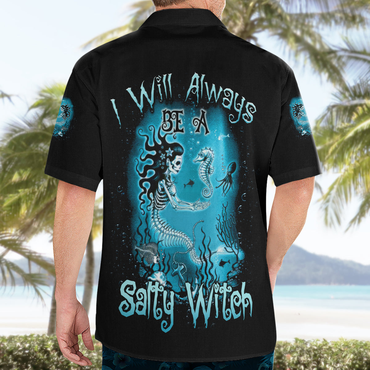 Salty Witch Mermaid Halloween Hawaiian Shirt - Wonder Print Shop