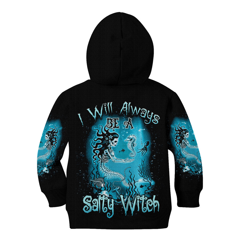 Salty Witch Mermaid Halloween Kid Hoodie - Wonder Print Shop