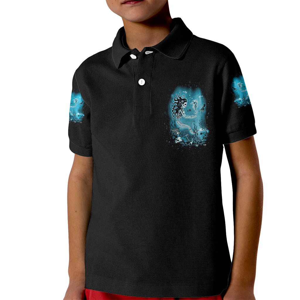 Salty Witch Mermaid Halloween Kid Polo Shirt - Wonder Print Shop