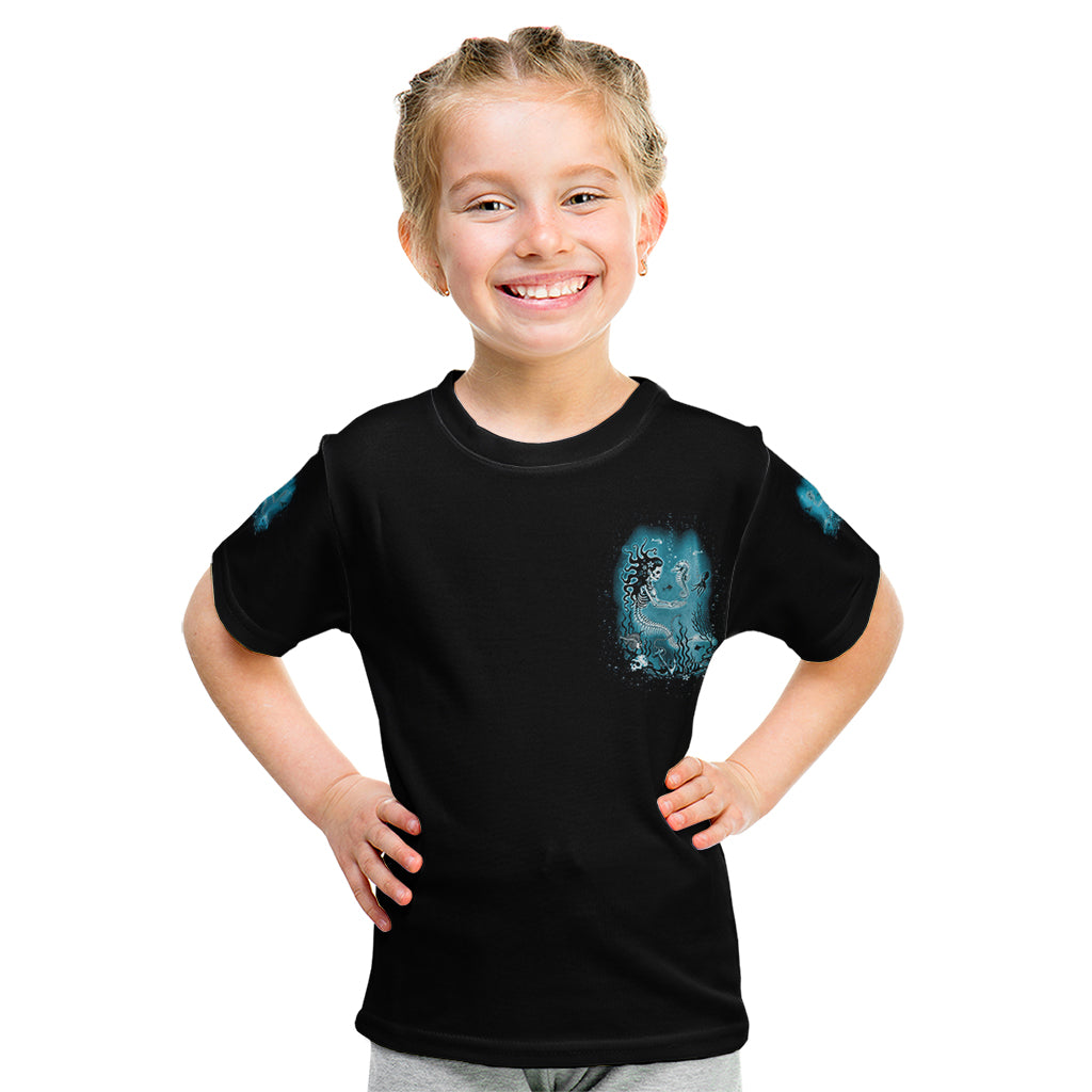 Salty Witch Mermaid Halloween Kid T Shirt - Wonder Print Shop