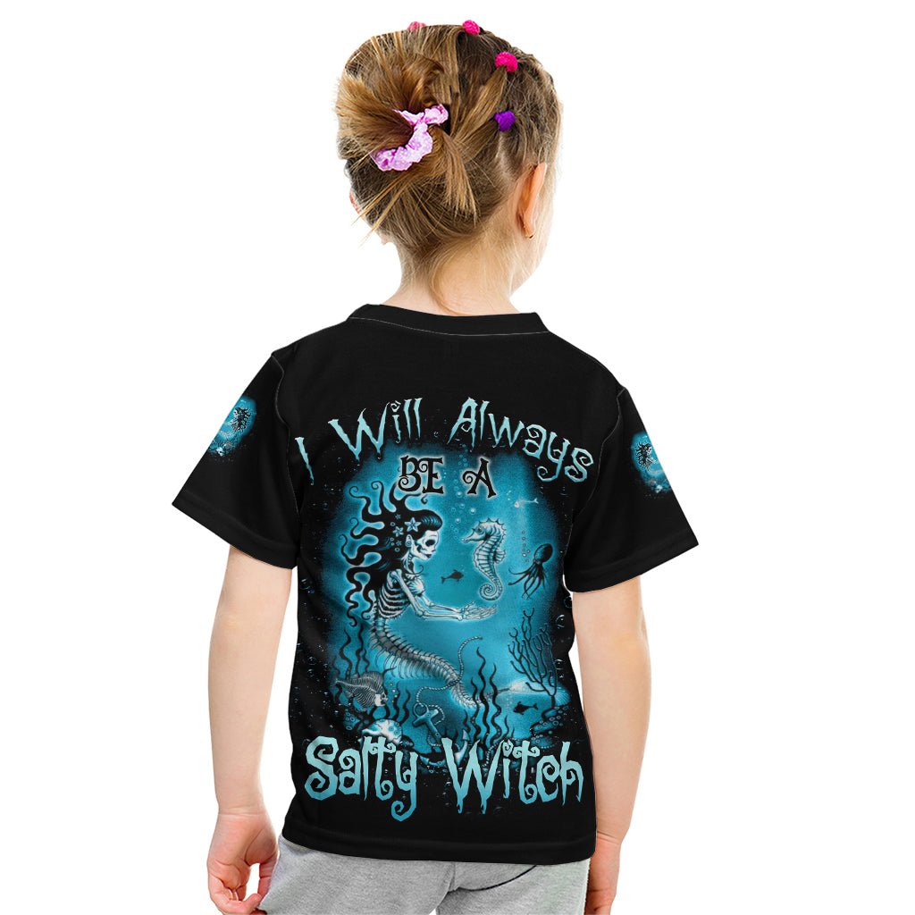 Salty Witch Mermaid Halloween Kid T Shirt - Wonder Print Shop