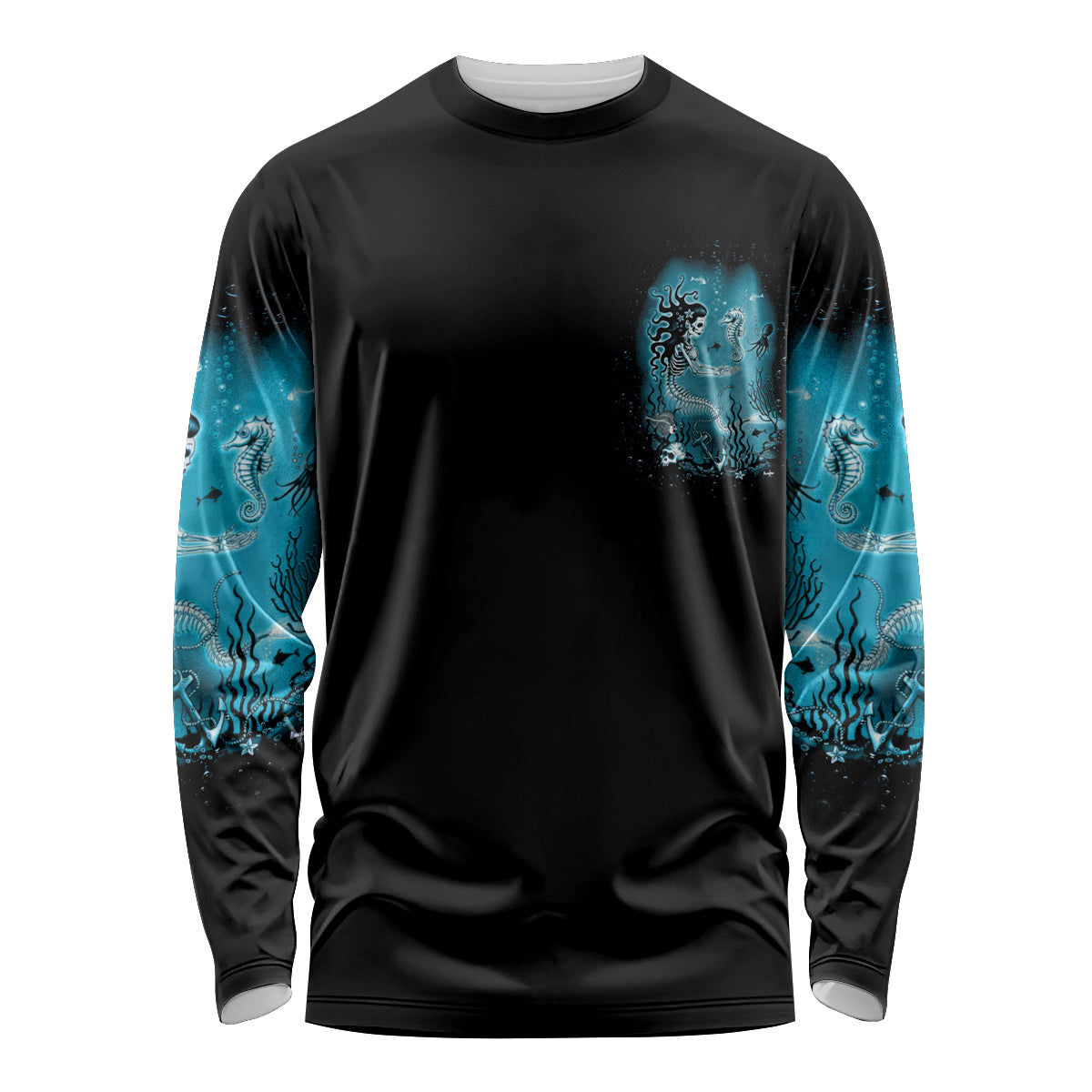 Salty Witch Mermaid Halloween Long Sleeve Shirt - Wonder Print Shop