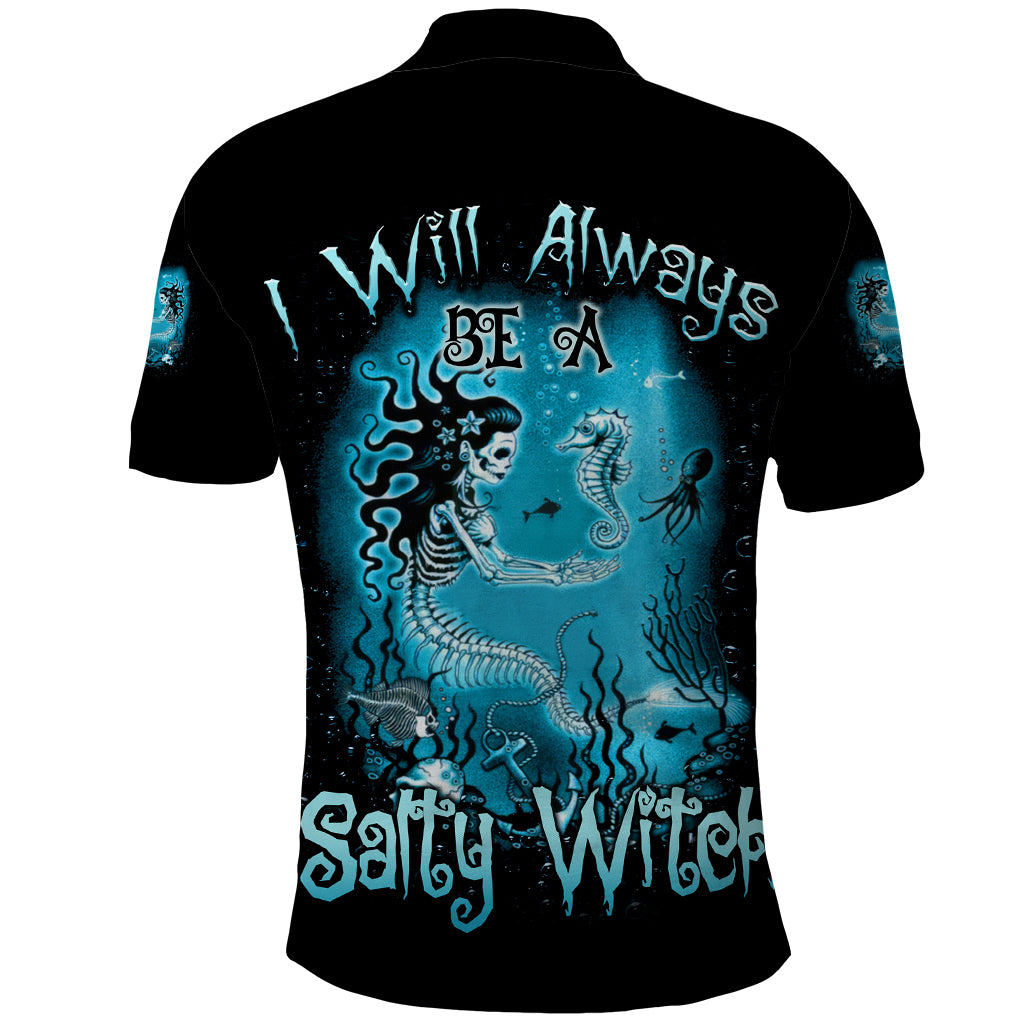 Salty Witch Mermaid Halloween Polo Shirt - Wonder Print Shop