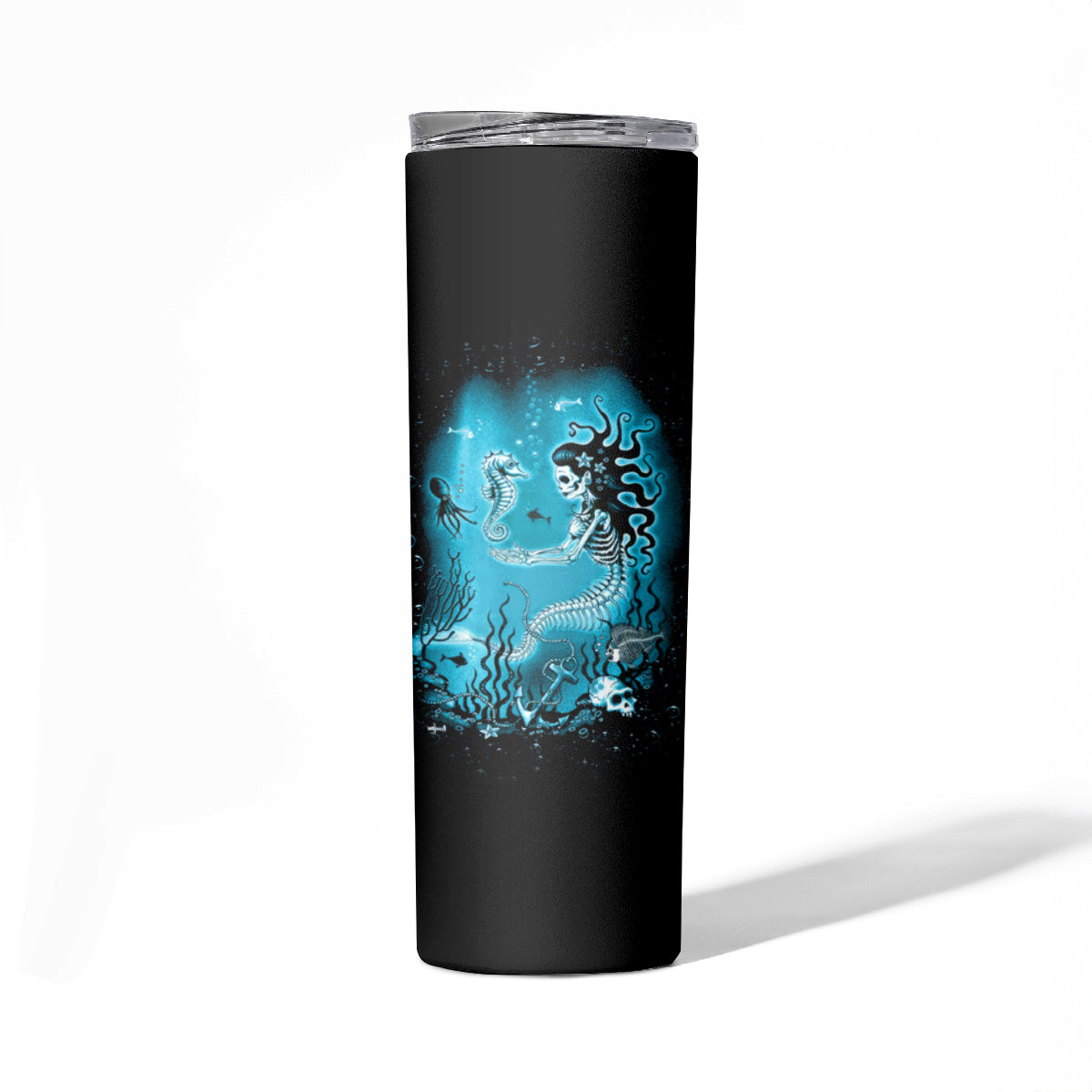 Salty Witch Mermaid Halloween Skinny Tumbler - Wonder Print Shop