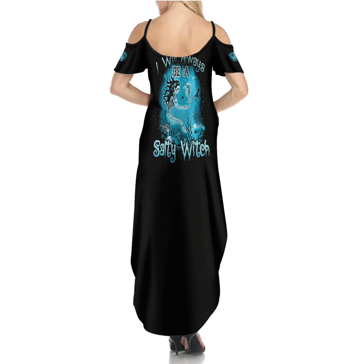 Salty Witch Mermaid Halloween Summer Maxi Dress - Wonder Print Shop