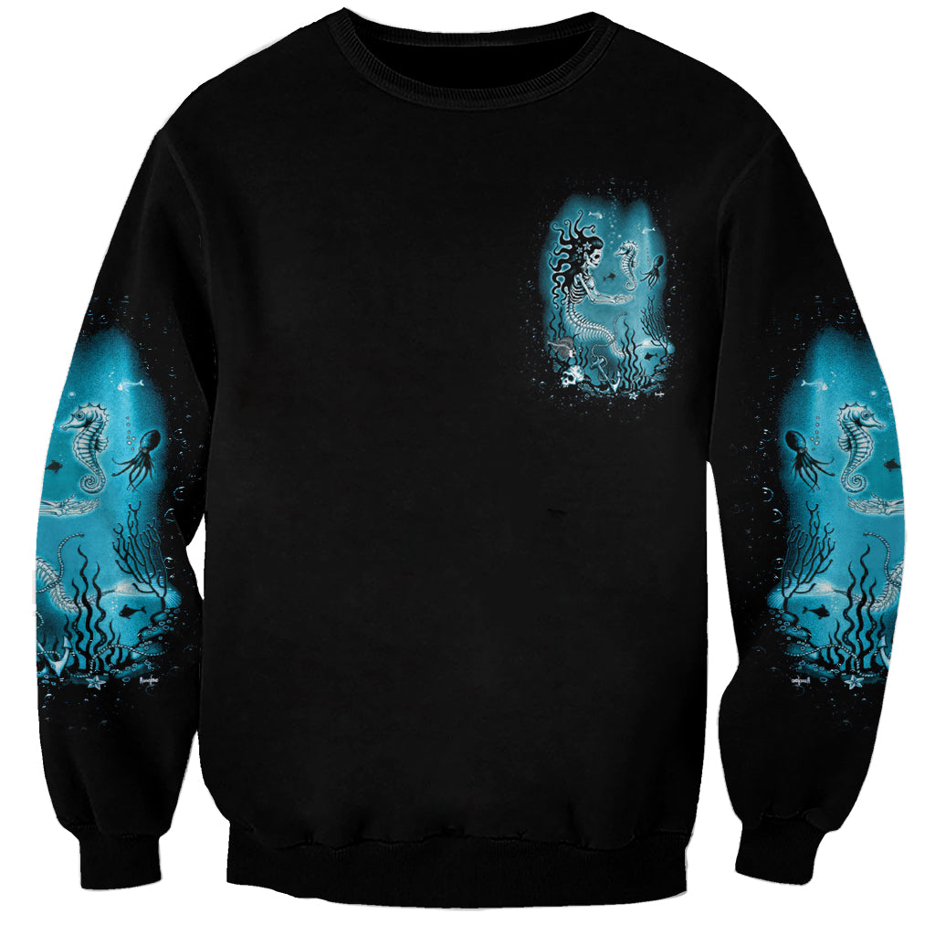 Salty Witch Mermaid Halloween Sweatshirt - Wonder Print Shop