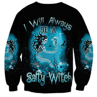Salty Witch Mermaid Halloween Sweatshirt - Wonder Print Shop