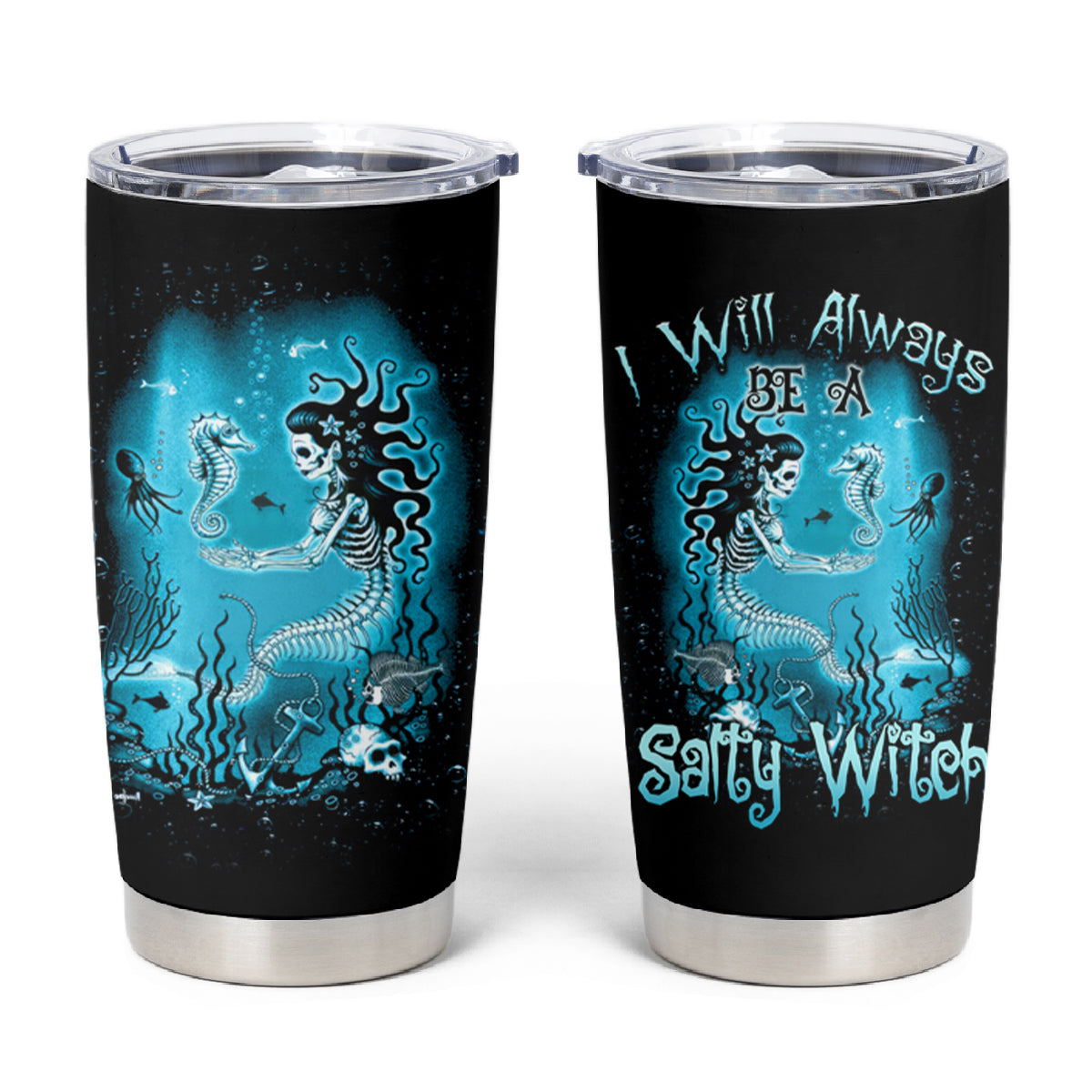 Salty Witch Mermaid Halloween Tumbler Cup - Wonder Print Shop