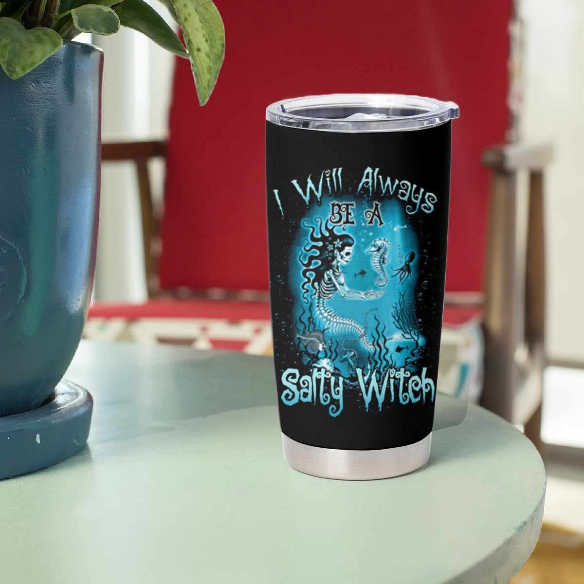 Salty Witch Mermaid Halloween Tumbler Cup - Wonder Print Shop