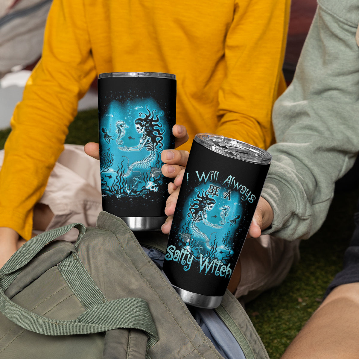 Salty Witch Mermaid Halloween Tumbler Cup - Wonder Print Shop