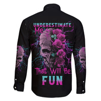 Underestimate Me Rose Skull Family Matching Summer Maxi Dress and Hawaiian Shirt - Wonder Print Shop