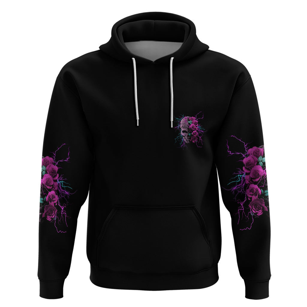 Underestimate Me Rose Skull Hoodie - Wonder Print Shop