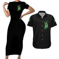 I Am The Storm Skull Couples Matching Short Sleeve Bodycon Dress and Hawaiian Shirt - Wonder Print Shop