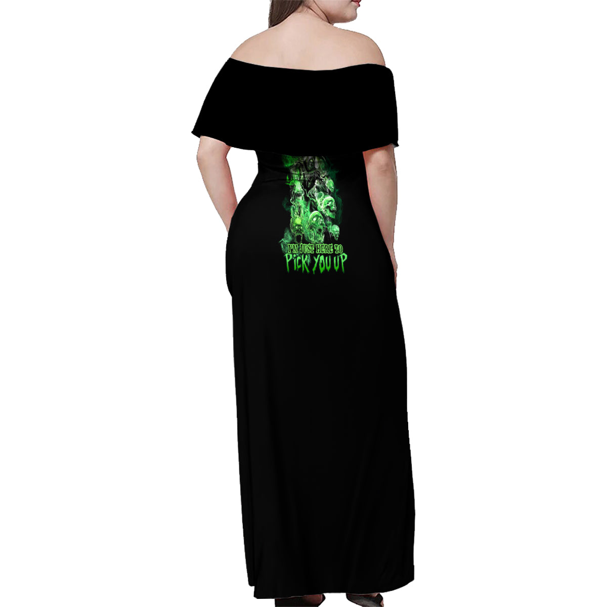 I Am The Storm Skull Family Matching Off Shoulder Maxi Dress and Hawaiian Shirt - Wonder Print Shop