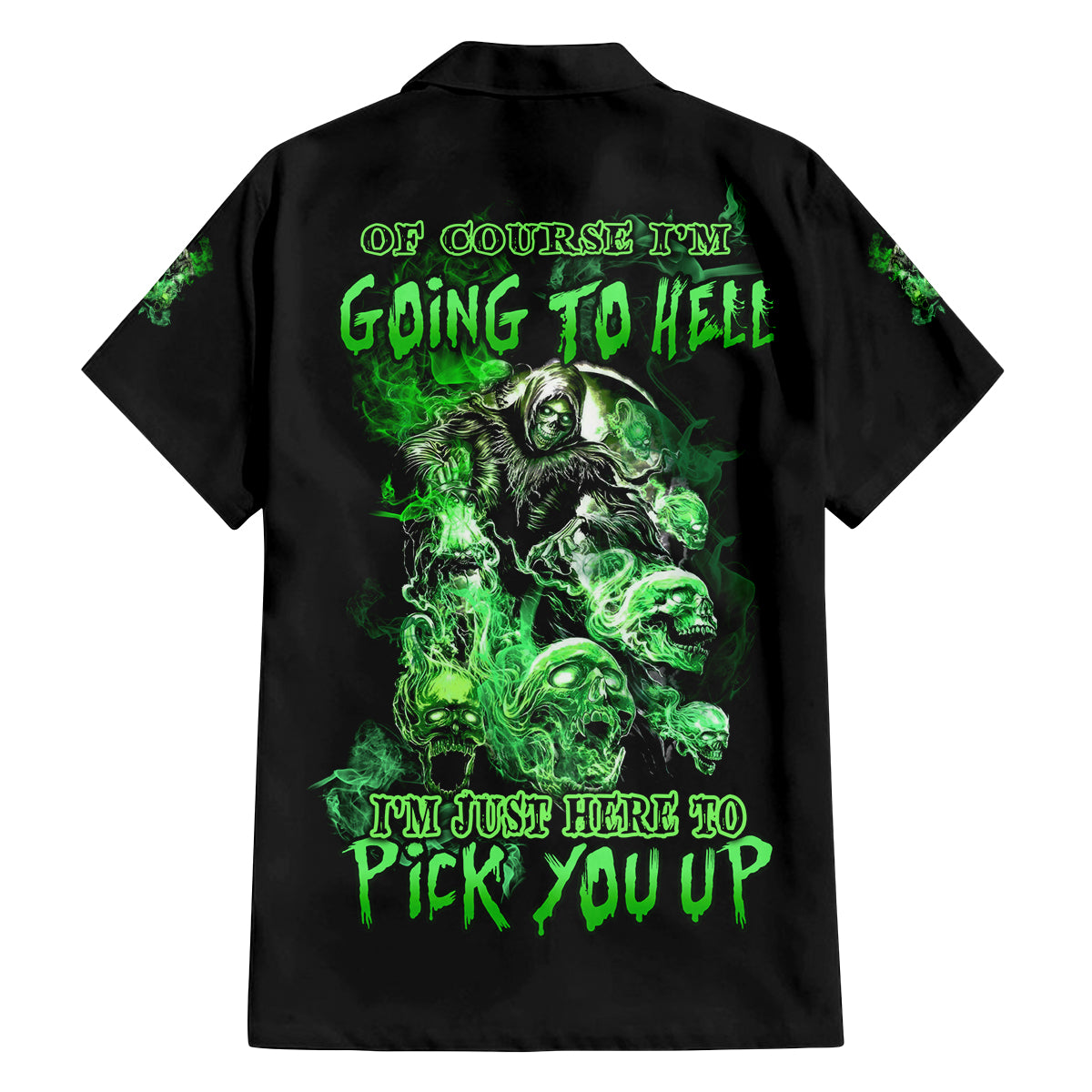 I Am The Storm Skull Family Matching Off Shoulder Short Dress and Hawaiian Shirt - Wonder Print Shop