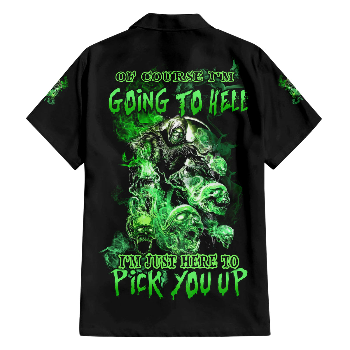 I Am The Storm Skull Family Matching Short Sleeve Bodycon Dress and Hawaiian Shirt - Wonder Print Shop