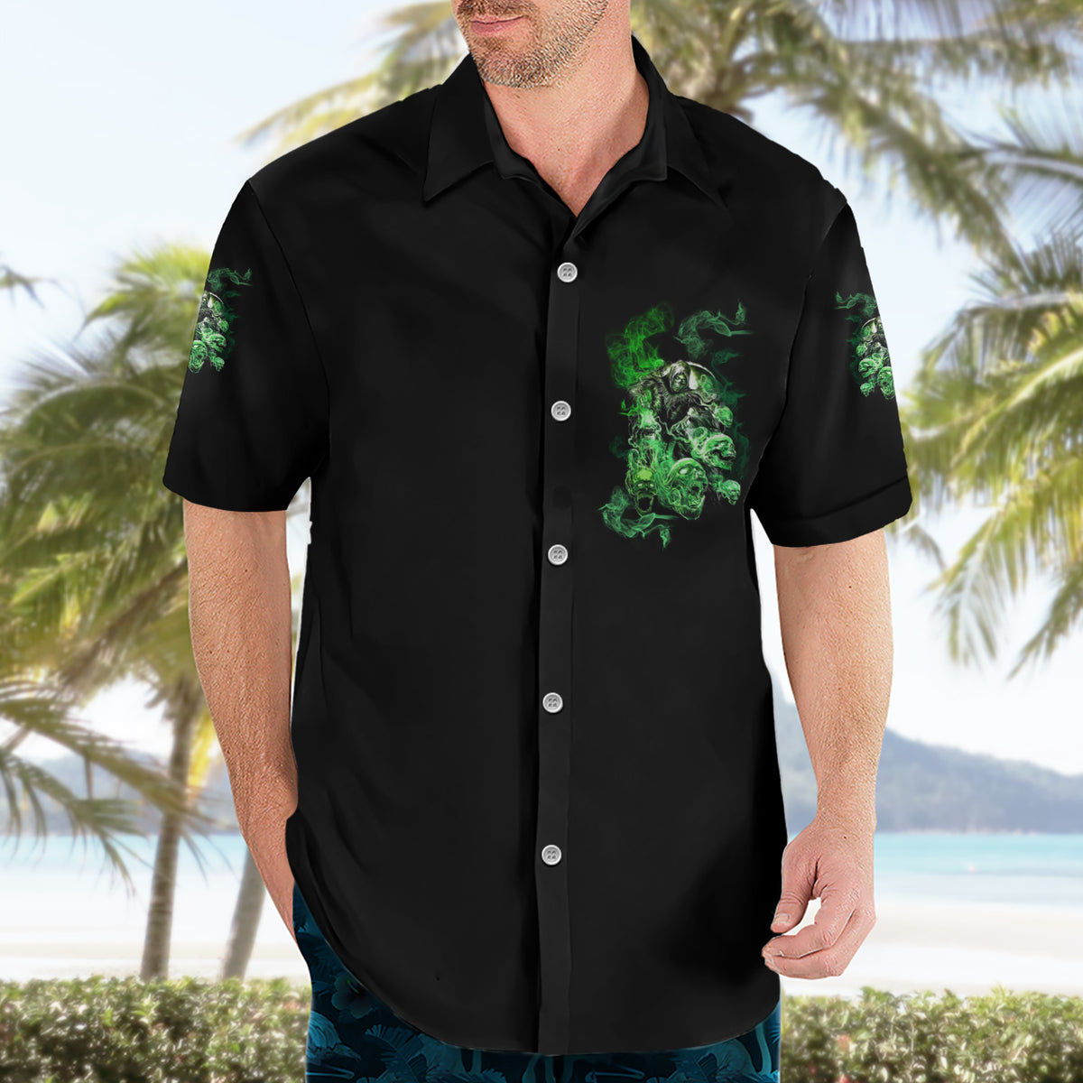 I Am The Storm Skull Hawaiian Shirt - Wonder Print Shop