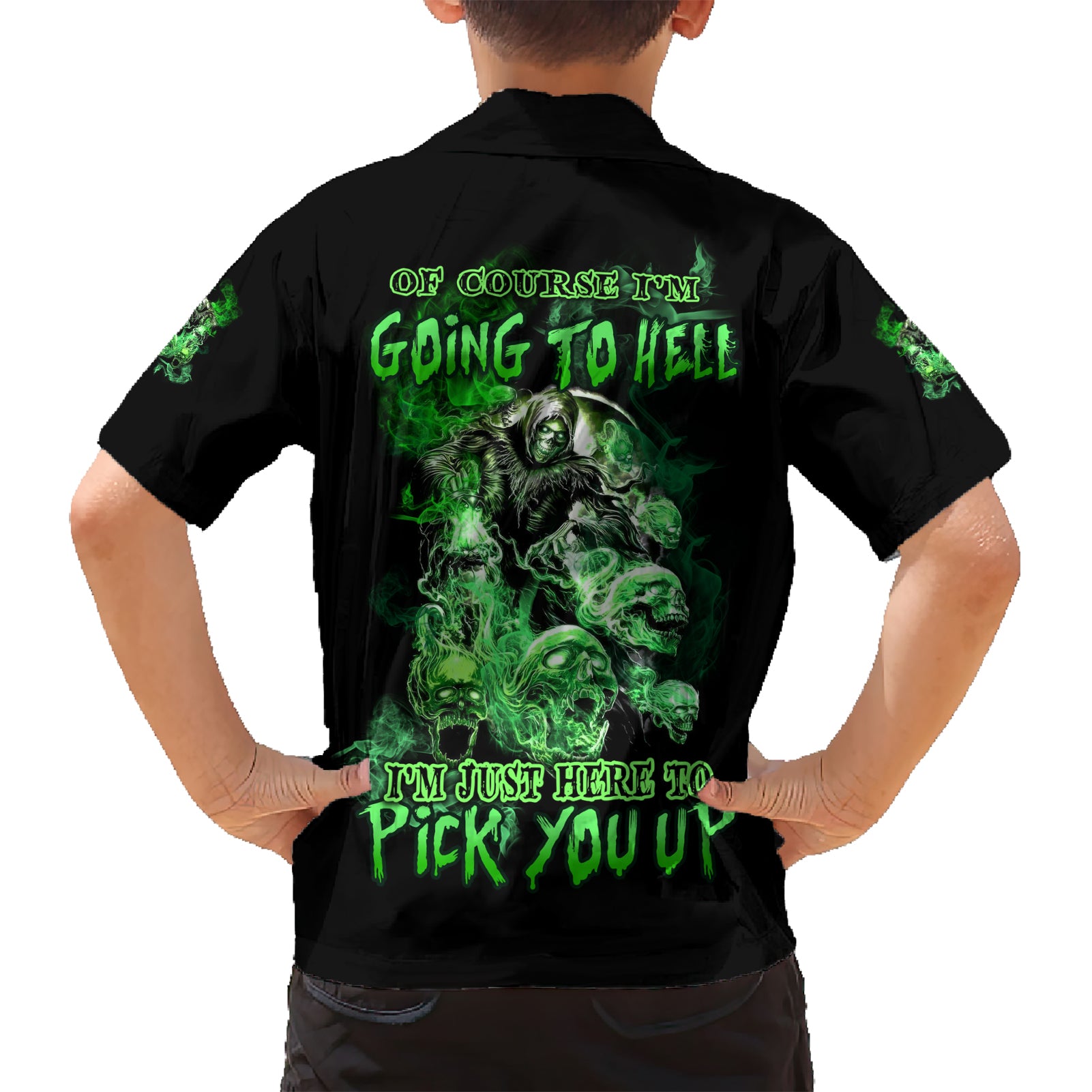 I Am The Storm Skull Kid Hawaiian Shirt - Wonder Print Shop