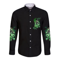 I Am The Storm Skull Long Sleeve Button Shirt - Wonder Print Shop