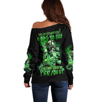 I Am The Storm Skull Off Shoulder Sweater - Wonder Print Shop