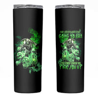 I Am The Storm Skull Skinny Tumbler - Wonder Print Shop