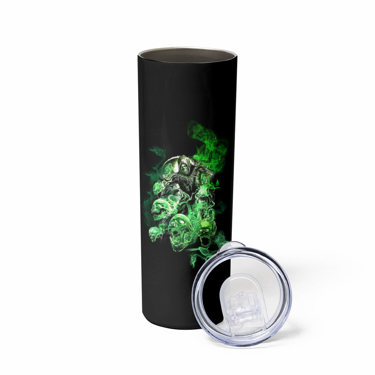 I Am The Storm Skull Skinny Tumbler - Wonder Print Shop