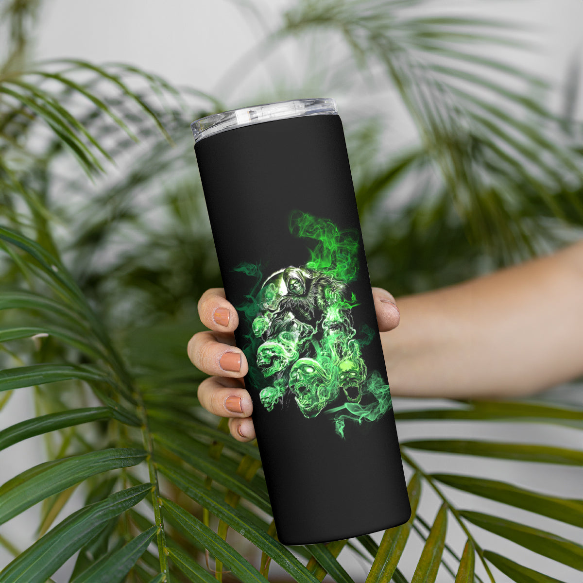 I Am The Storm Skull Skinny Tumbler - Wonder Print Shop