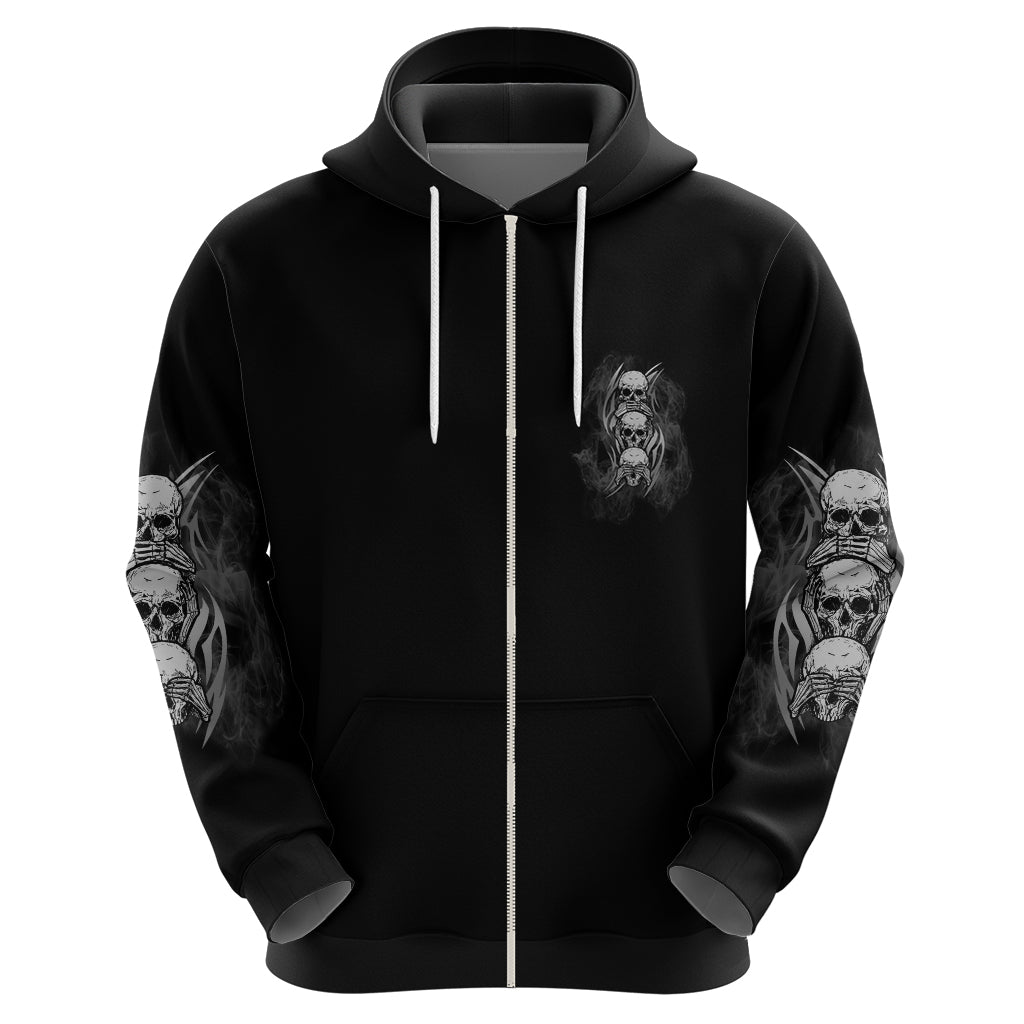 I'm Never Alone Skull Reaper Hoodie - Wonder Print Shop
