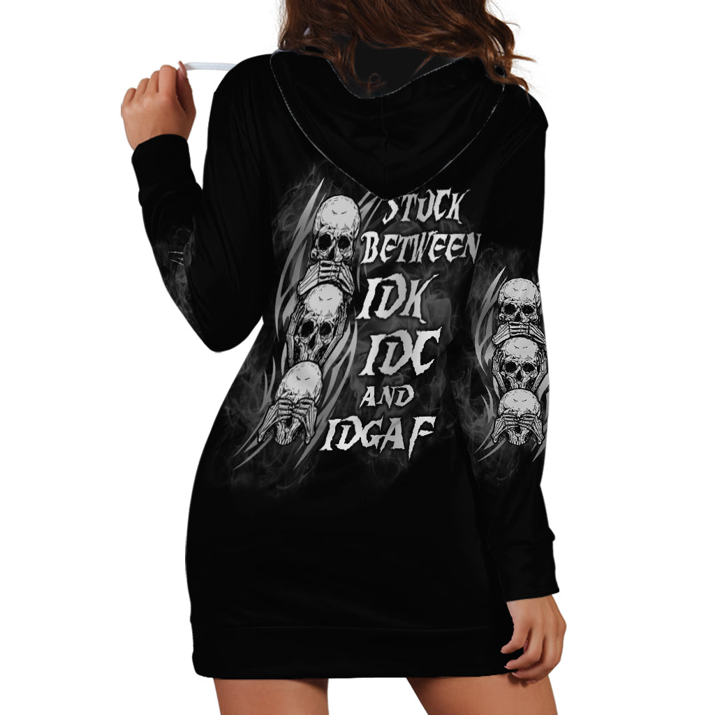 I'm Never Alone Skull Reaper Hoodie Dress - Wonder Print Shop