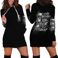 I'm Never Alone Skull Reaper Hoodie Dress - Wonder Print Shop