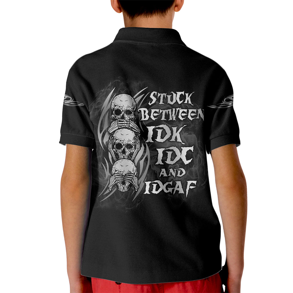 I'm Never Alone Skull Reaper Kid Polo Shirt - Wonder Print Shop