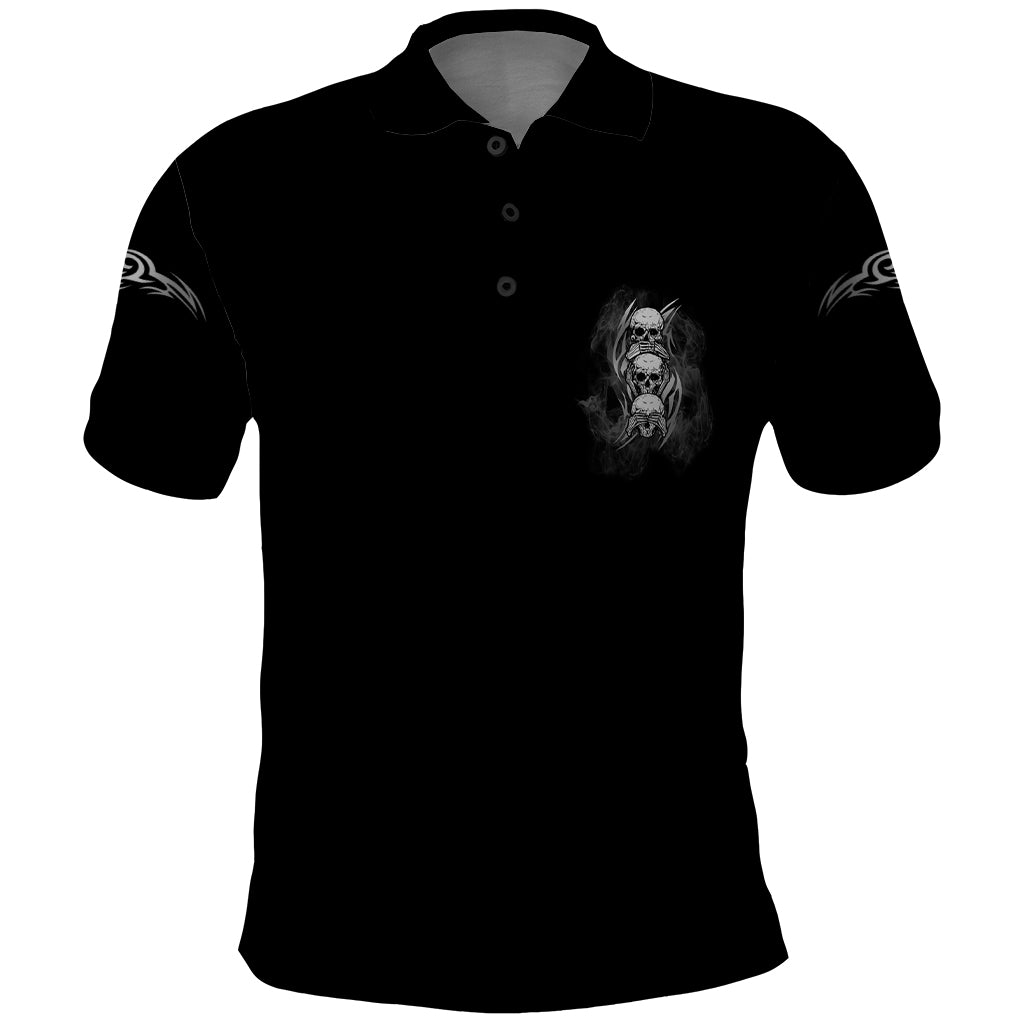 I'm Never Alone Skull Reaper Polo Shirt - Wonder Print Shop