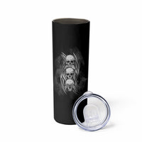 I'm Never Alone Skull Reaper Skinny Tumbler - Wonder Print Shop