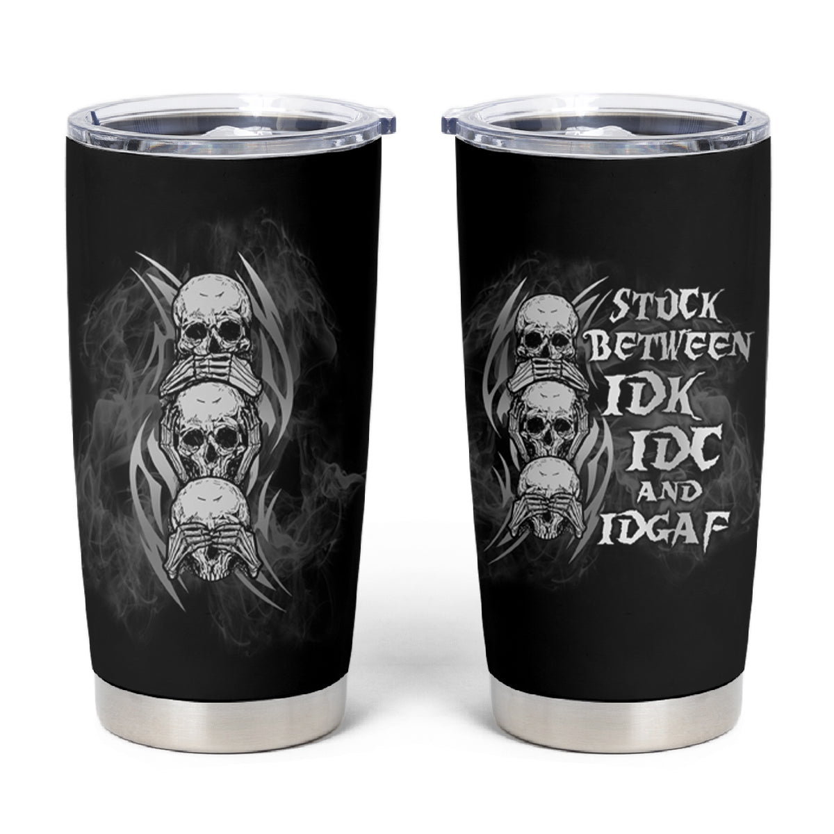I'm Never Alone Skull Reaper Tumbler Cup - Wonder Print Shop