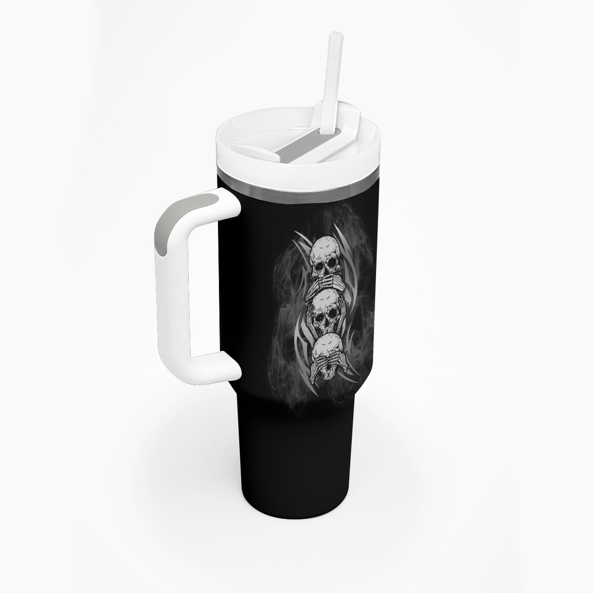 I'm Never Alone Skull Reaper Tumbler With Handle - Wonder Print Shop