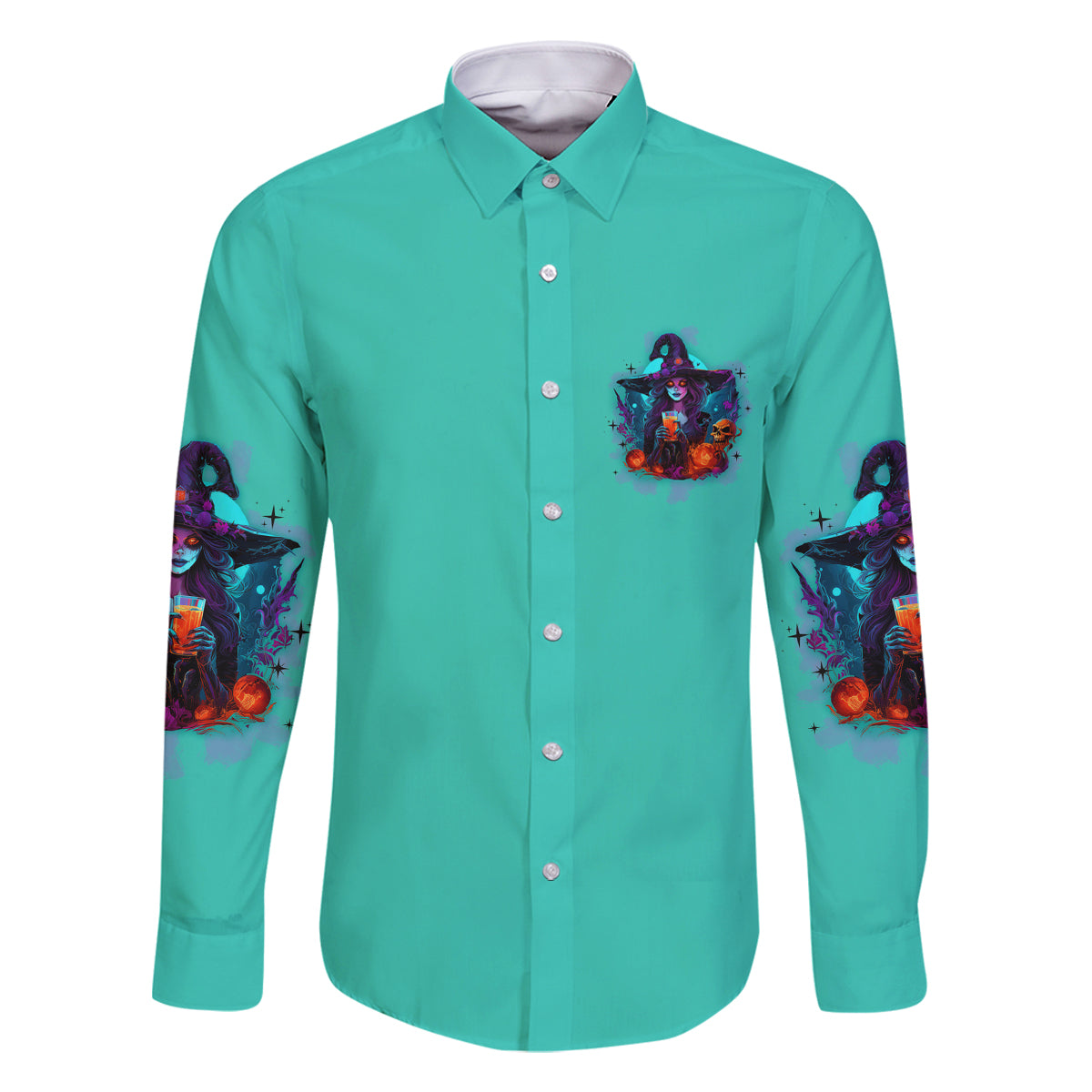 Hocus Pocus Time Witches Halloween Family Matching Off Shoulder Long Sleeve Dress and Hawaiian Shirt - Wonder Print Shop