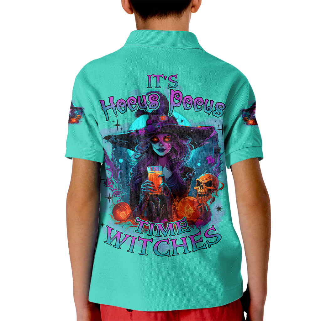 Hocus Pocus Time Witches Halloween Kid Polo Shirt - Wonder Print Shop