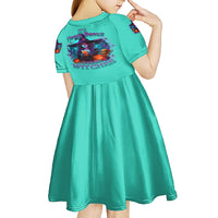 Hocus Pocus Time Witches Halloween Kid Short Sleeve Dress - Wonder Print Shop