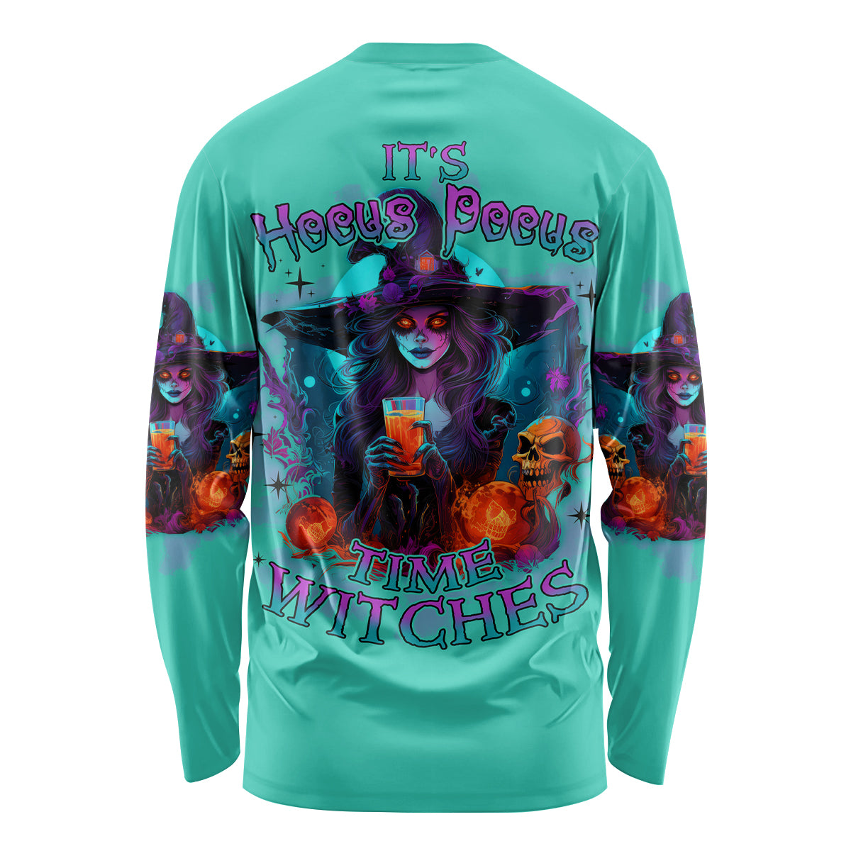 Hocus Pocus Time Witches Halloween Long Sleeve Shirt - Wonder Print Shop