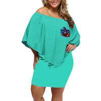 Hocus Pocus Time Witches Halloween Off Shoulder Short Dress - Wonder Print Shop