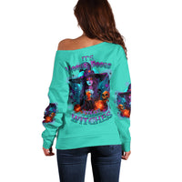 Hocus Pocus Time Witches Halloween Off Shoulder Sweater - Wonder Print Shop