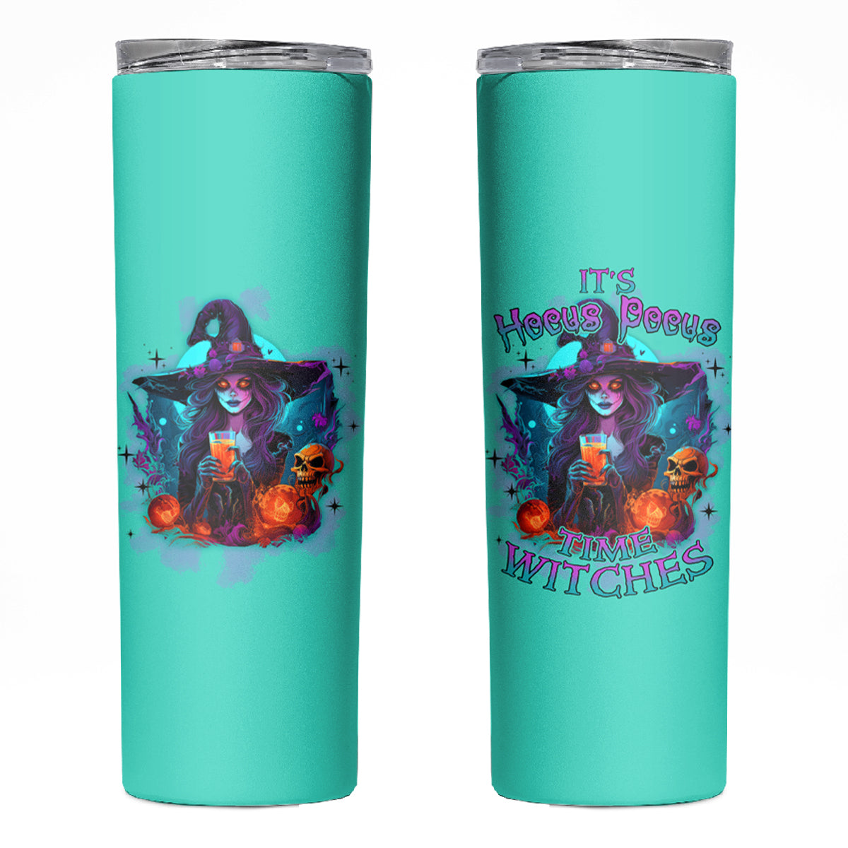 Hocus Pocus Time Witches Halloween Skinny Tumbler - Wonder Print Shop