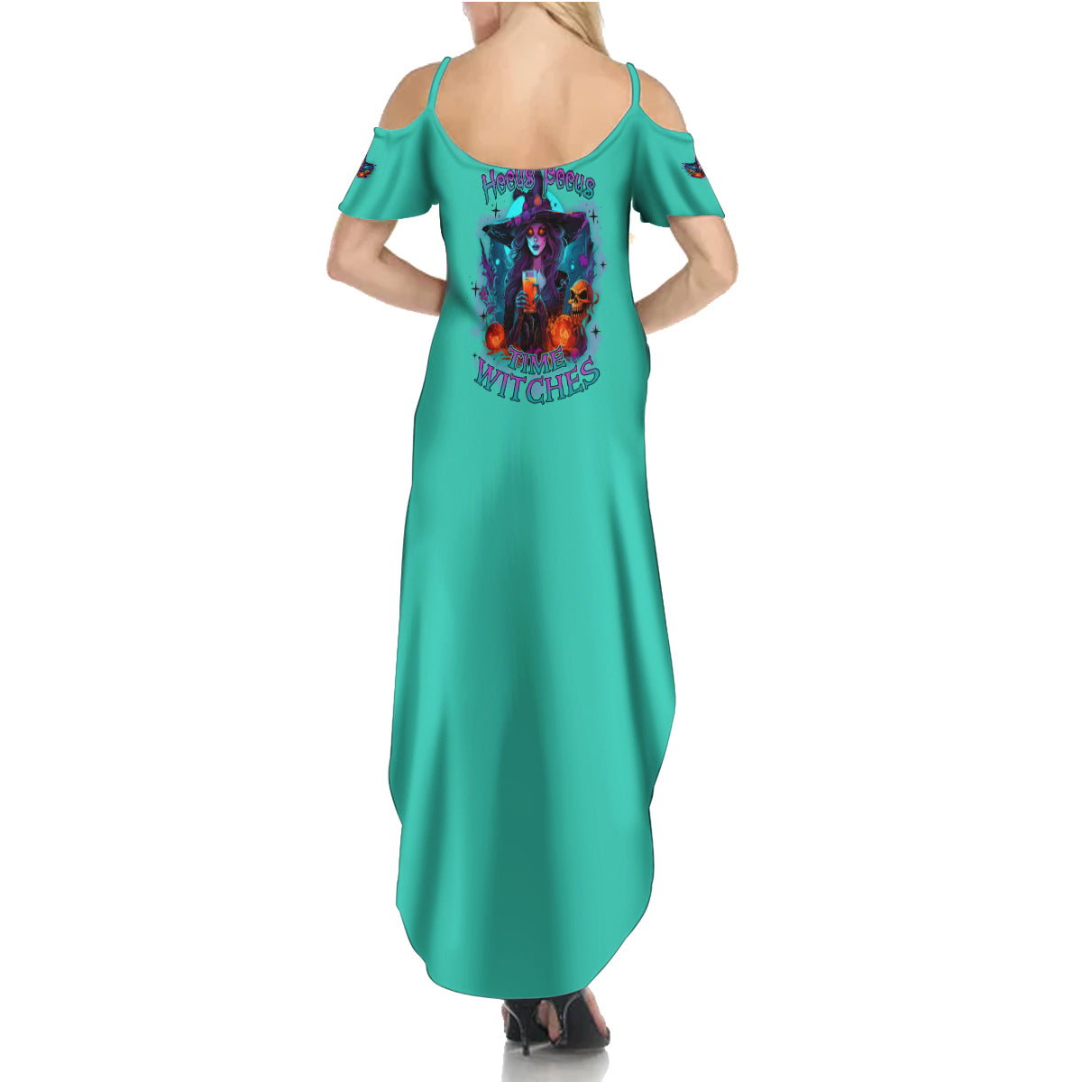 Hocus Pocus Time Witches Halloween Summer Maxi Dress - Wonder Print Shop