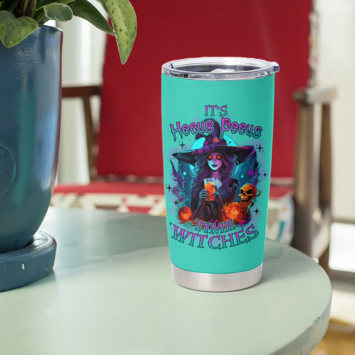 Hocus Pocus Time Witches Halloween Tumbler Cup - Wonder Print Shop